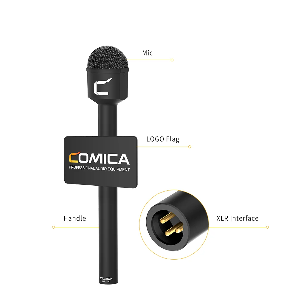 COMICA HRM-C Omnidirectional Dynamic Reporter/Interview Microphone description image 2
