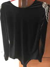 Vintage apliques con cuentas traje de terciopelo de mujer 2020 de moda Sexy sin espalda cuello en V Crossover trajes para mujer Casual cuerpo Femme