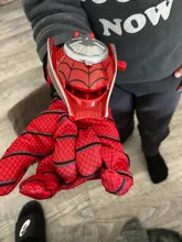 Nuevo Hombre Araña juguetes de plástico Cosplay guante de Spiderman juego de iniciador con la caja Original divertido juguetes para niños Año Nuevo cumpleaños Gi