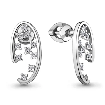 

Aquamarine earrings with cubic zirconia, 925 sterling silver