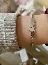 Jisensp-pulsera de eslabones con forma de mariposa y elefante para mujer, brazalete con cadena de animales, de acero inoxidable, accesorios