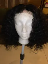 Peluca de pelo humano con corte Bob brasileño de ondas profundas cabello Natural SVT Remy, peluca con malla frontal con pelo de bebé