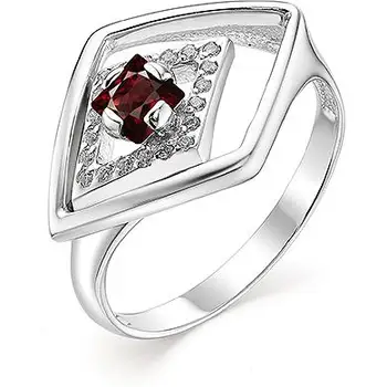 

Alcor ring with garnet and cubic zirconia