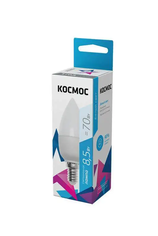 Лампа светодиодная CN 8.5Вт 220В E14 4500К Космос LkecLED8.5wCNE1445 5 шт |