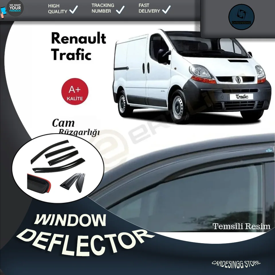 Accesorios para ventanas de coche Renault Trafic 2003 2014 2 Parça Window los deflectores protector de lluvia visera toldos Diseño modificado| | AliExpress