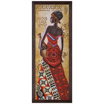 

Nd2076 set for embroidery with beads 'African with pitch' 18x51 cm
