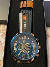 CURREN-Reloj analógico para hombre, cronógrafo deportivo, militar, de cuarzo, masculino