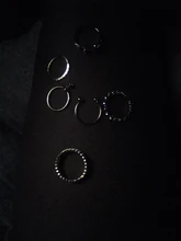 Tocona 8 unids/set, Anillos geométricos conjuntos de cristal claro de cadena de oro de piedra anillos de apertura para la joyería de las mujeres accesorios 9012