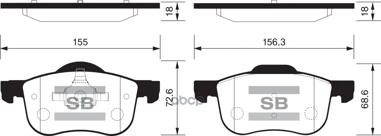 Колодки Тормозные Передние Sangsin Brake Sp2122 Sangsin brake арт. SP2122
