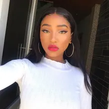 Hueso recto frente de encaje pelucas de cabello humano 180% de densidad Pre arrancó 13x4 brasileño recto peluca con malla frontal 4X4 Cierre de encaje peluca