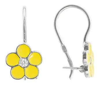 

Earrings for children with cubic zirconia from Silver 925 tests