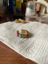 DIEZI Boho gemelos de perla para oreja pendiente para las mujeres de moda Zirconia cubica arcoiris piedras pendiente de Clip Bohemia oído brazalete joyería