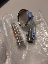 FOHEEL-Cabezal de ducha de mano ajustable, 3 modos, alta presión, ahorro de agua, un botón para detener el agua