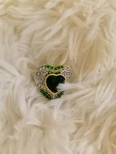 Anillo de mujer de circón con forma de corazón, joyería Vintage, anillos de cristal, accesorios para mujer, sortija de boda femenina