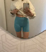 Pantalones cortos deportivos sin costuras para mujer, de cintura alta, con realce, ajustados para entrenamiento, 2020