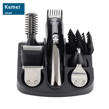 Машинка для стрижки волос Kemei парикмахерский триммер для волос электрическая машинка для стрижки бритва триммер для бороды Мужская бритвенная машинка для стрижки волос триммер для носа