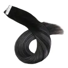 Best Offers Glue in Hair Extensions 100% Real Human Hair Balayage Black to Silver 12-24'' Machine Remy Natural Straight Tape ins Best Offers Glue in Hair Extensions 100% Real Human Hair Balayage Black to Silver 12-24'' Machine Remy Natural Straight Tape ins