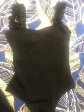 EVISPORTS 2021 nuevo bañador femenino Sexy de una pieza Vintage volantes arriba rojo sólido traje de baño mujeres traje acolchado trajes de baño