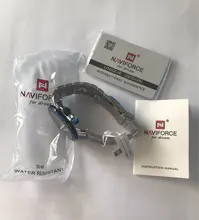 NAVIFORCE-relojes deportivos multifunción para hombre, de cuarzo, resistente al agua, de pulsera, de acero inoxidable, Militar