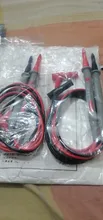 Cleqee P1502 2 uds multímetro sondas reemplazable agujas sonda Universal de prueba para multímetro Digital Cable de antena de Cable 1M