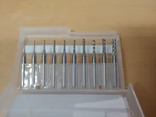 XCAN-Juego de cortadoras de fresado PCB de carburo, 0,6-3.175mm, vástago de 3.175mm, máquina PCB, fresa de extremo de broca de grabado, 10 Uds.