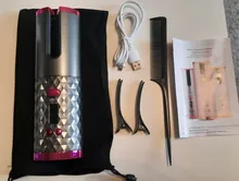 Rizador de pelo automático LCD, plancha de cerámica giratoria, profesional, calefacción, portátil, aire, para todo tipo de cabello