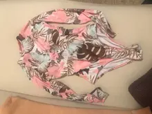 Bañador estampado de flores para mujer, una pieza, monokini, manga larga, traje de baño para surfear