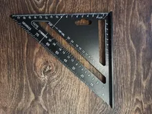Regla triangular de aleación de aluminio de 7 pulgadas, regla métrica cuadrada para medir velocidad, herramientas para enmarcar medidores