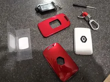 Cubierta de llave de coche para Renault, funda de llave rígida de imitación de fibra de carbono, cadena para Renault Kadjar Megane Koleos QM5 QM6 2013-18