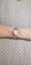 CHRONOS-Reloj de acero inoxidable con diamantes de imitación para mujer, pulsera de plata, cuarzo, resistente al agua, analógico, de negocios, esfera rosa y azul
