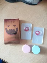 Lentes de contacto para Cosplay, lentillas de Color rojo y blanco para ojos de Halloween, 1 par