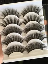 Zwellbe 5 pares pestañas falsas nueva moda suave y grueso pestañas Natural largo Cruz ojo falso pestañas hecho a mano herramientas de maquillaje de belleza