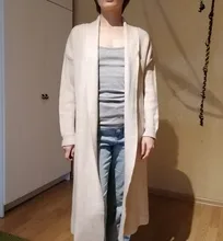 Cárdigan de punto largo y grueso para mujer, suéter de manga larga, cárdigan informal, ropa de calle, suéter de punto abierto, Invierno