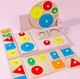 Juguete Montessori de madera con forma geométrica para niños, puzle educativo de clasificación de colores, juego de aprendizaje preescolar, 1 unidad