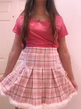 Mini Skirt Short Tutu Lace Pleated Plaid Warm Cosplay Lolita School Korean-Fashion Women
