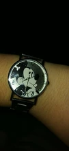 Caliente Mickey Mouse marca reloj de las mujeres con estilo de malla de acero inoxidable reloj de cuarzo Casual chica regalo Relogio reloj de los hombres