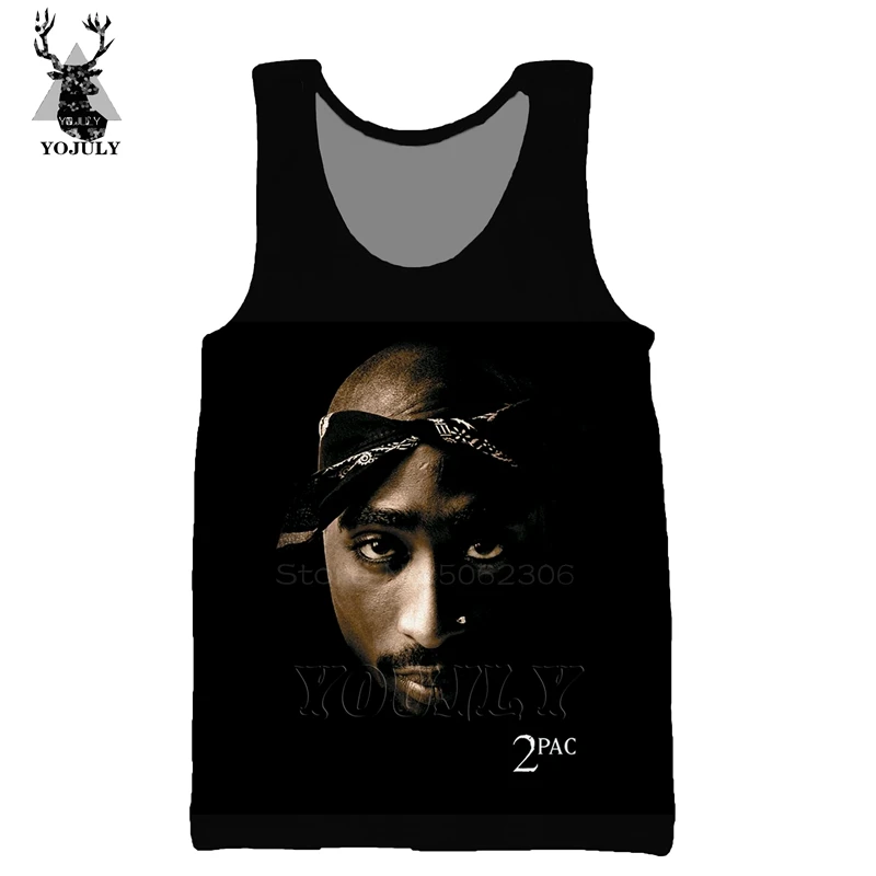 Рэппер легенды хип-хоп 2pac жилет Мода off white Мужская 3d печать повседневная майка Мужская Уличная мускулаторная спортивная одежда V13