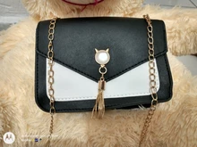 Bolso cruzado para mujer, candado con forma de gato, con cadena, bandolera, con flecos, de hombro, cuadrado, pequeño, para teléfono móvil, 2021
