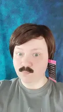 Y la demanda de la onda Natural marrón corte Pixie Pelo Corto hombres pelucas sintético peluca completa Fleeciness realista Natural tupé para hombres