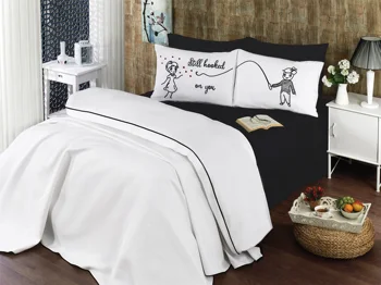 

100% Cotton 7 Pieces Cute Embroidery Linens Love Gift Home Textile Bedding Luxury Sweethart Duvet Cover Set Sheet Bedclothes