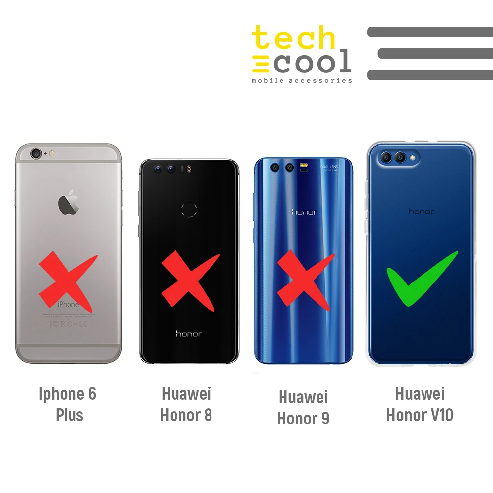 FunnyTech®Чехол-подставка для huawei Honor Silicone View 10/Honor V10 L скутеры прозрачный