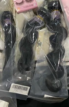 Longqi-mechones de pelo ondulado brasileño extensiones de pelo ondulado mechones Remy, pelo Natural negro, extensiones de cabello humano mechones de 8 - 30 pulgadas