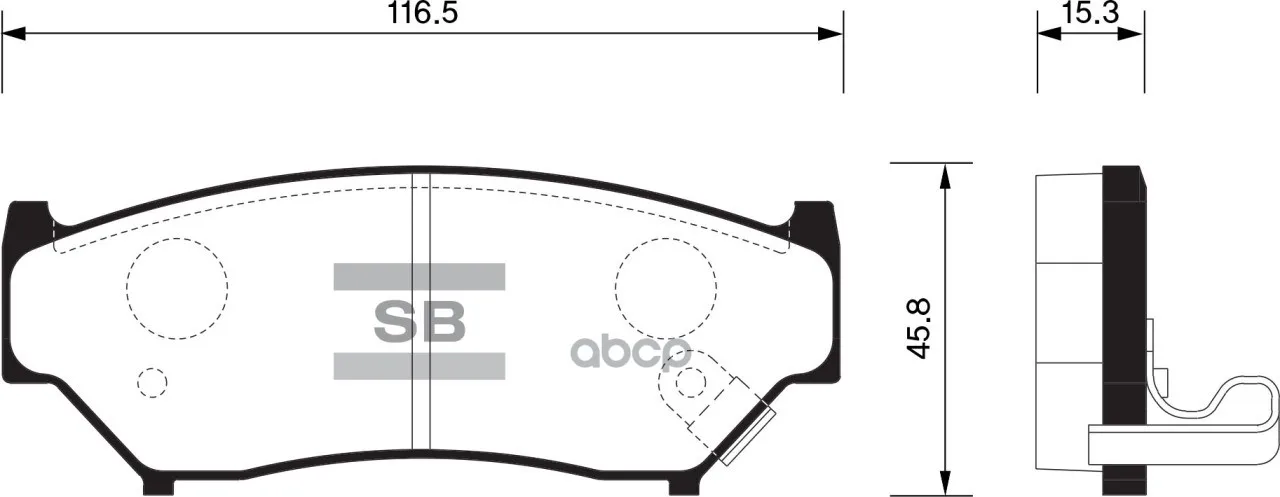 Колодки Тормозные Передние Sangsin Brake Sp1584 Sangsin brake арт. SP1584