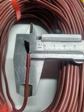 Cable de calefacción de fibra de carbono termostato de pared de suelo cálido infrarrojo lejano de goma de silicona roja