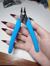 1 Uds azul de lado cizalla cortadora Clipper de cordón Alicates para alambre de joyería herramientas de alicates, herramientas y equipo