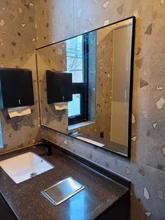 Can Balance-Swing Trash-Bin Kitchen-Counter-Top Garbage Stainless-Steel Flap-Lid-Cover