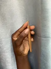 Agujas de ganchillo para cabello trenzado Jumbo y trenzas de ganchillo, 1 unidad, 15Cm, Color rosa y limón, de plástico para tejer