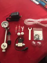 Kit de sistema generador de CO2 para acuario, conjunto de difusor y regulador de CO2 con válvula, atomizador de burbujas y tanque solenoide para peces y plantas