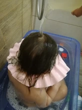 Gorro de ducha ajustable para bebé, gorro de lavado de pelo para recién nacido, protección para las orejas, protector para champú para niños