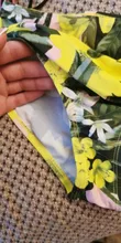 Bañador de 5 a 14 años para niña, traje de baño para niña con estampado de hojas, Bikini de chica adolescente, traje de baño con Top de cuello Halter para niña Falbala